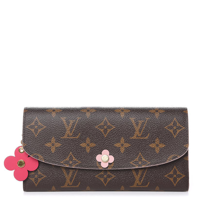 Louis Vuitton Monogram Bloom Flower Emilie Wallet 1 of 8