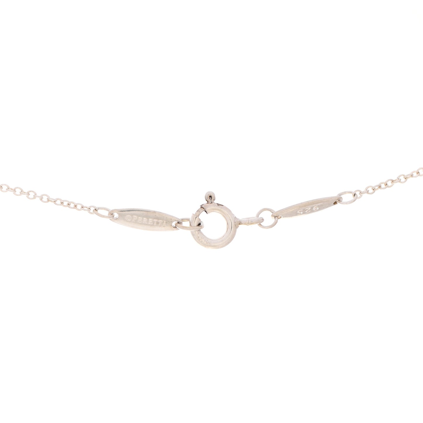 Sterling Silver 9mm Elsa Peretti Bean Pendant Necklace
