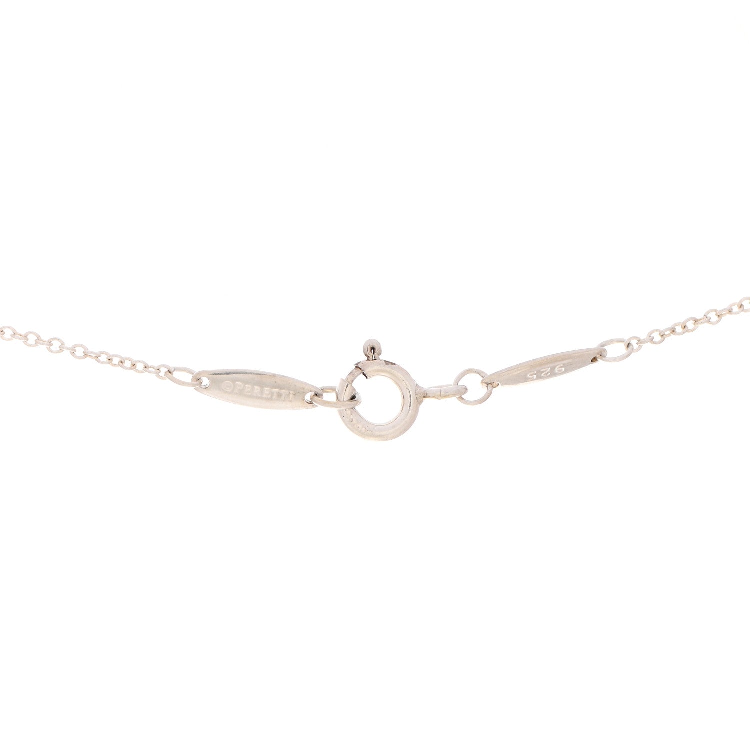 Tiffany Sterling Silver 9mm Elsa Peretti Bean Pendant Necklace 7 of 7