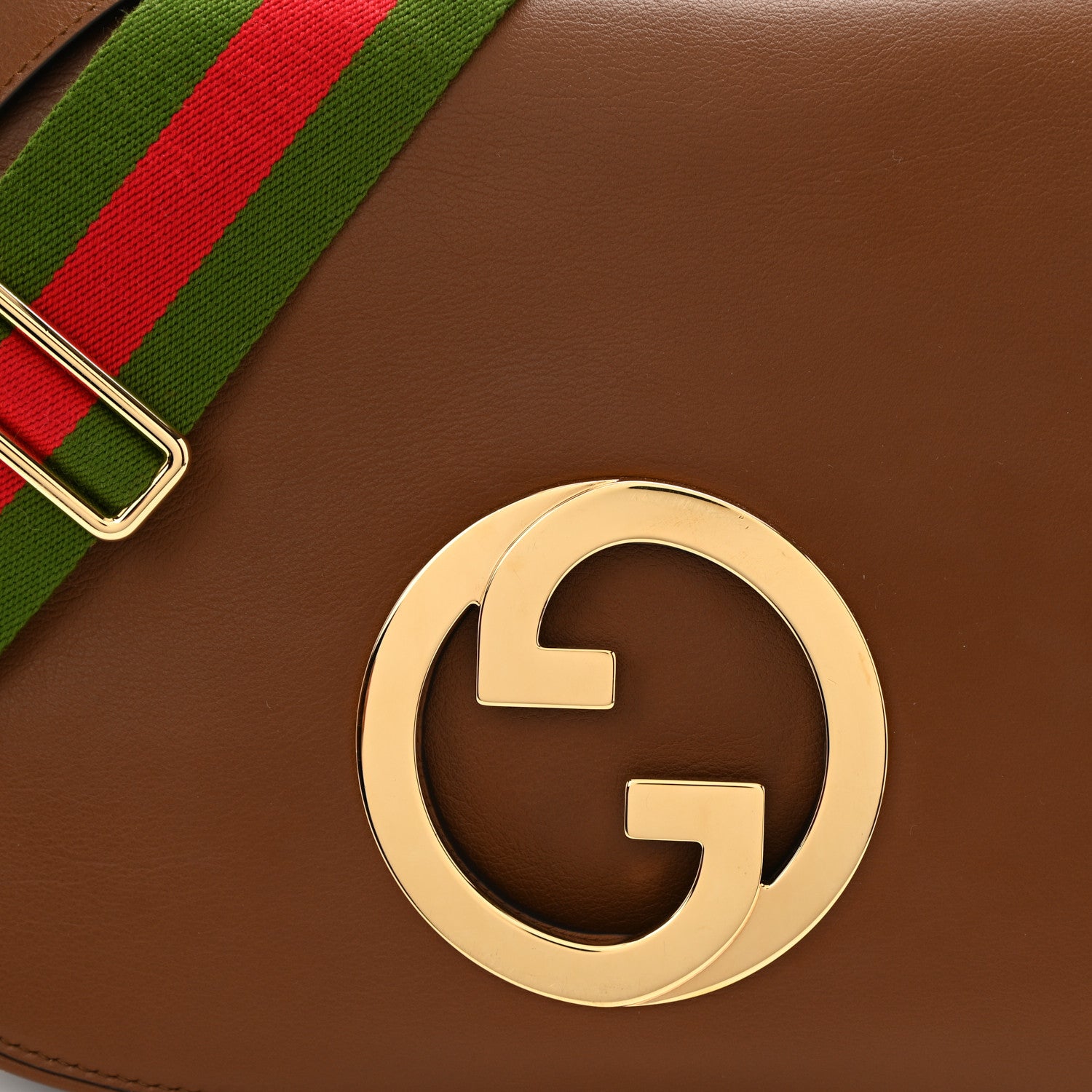 Gucci Roxy Calfskin Web Medium Blondie Shoulder Flap Bag Cuir 8 of 8