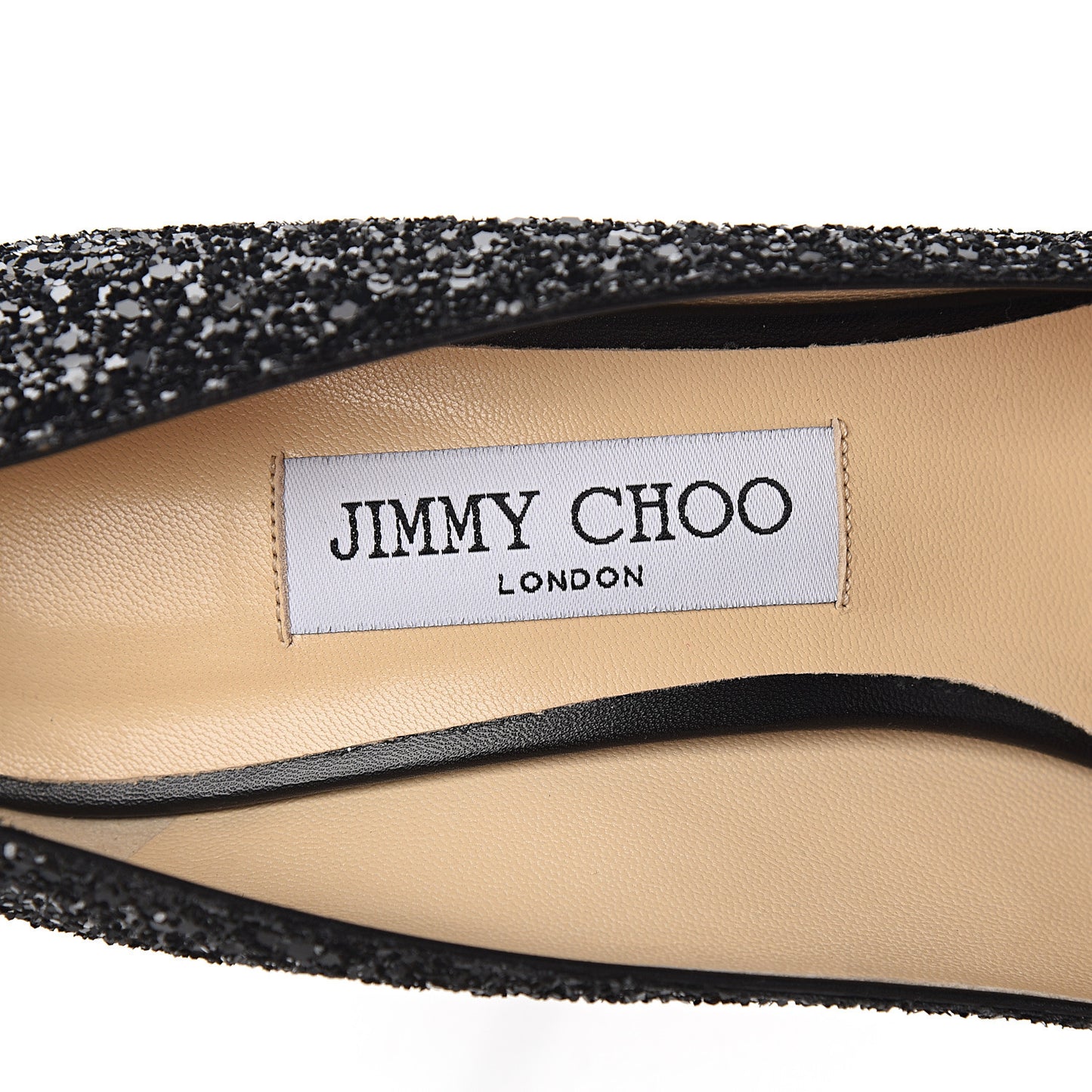 Coarse Glitter Pointy Toe Romy 85 Pumps 40 Black