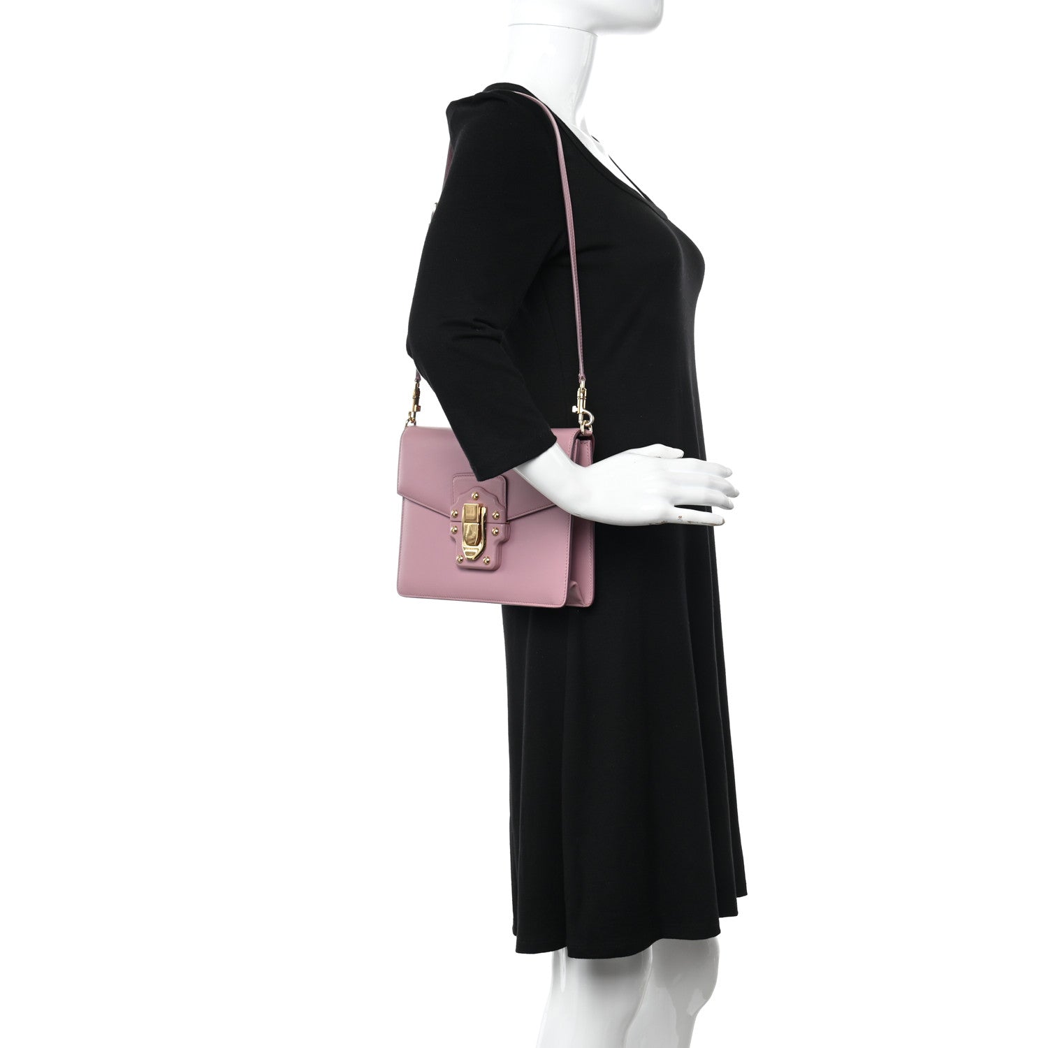 Dolce & Gabbana Calfskin Lucia Satchel Pink 2 of 8