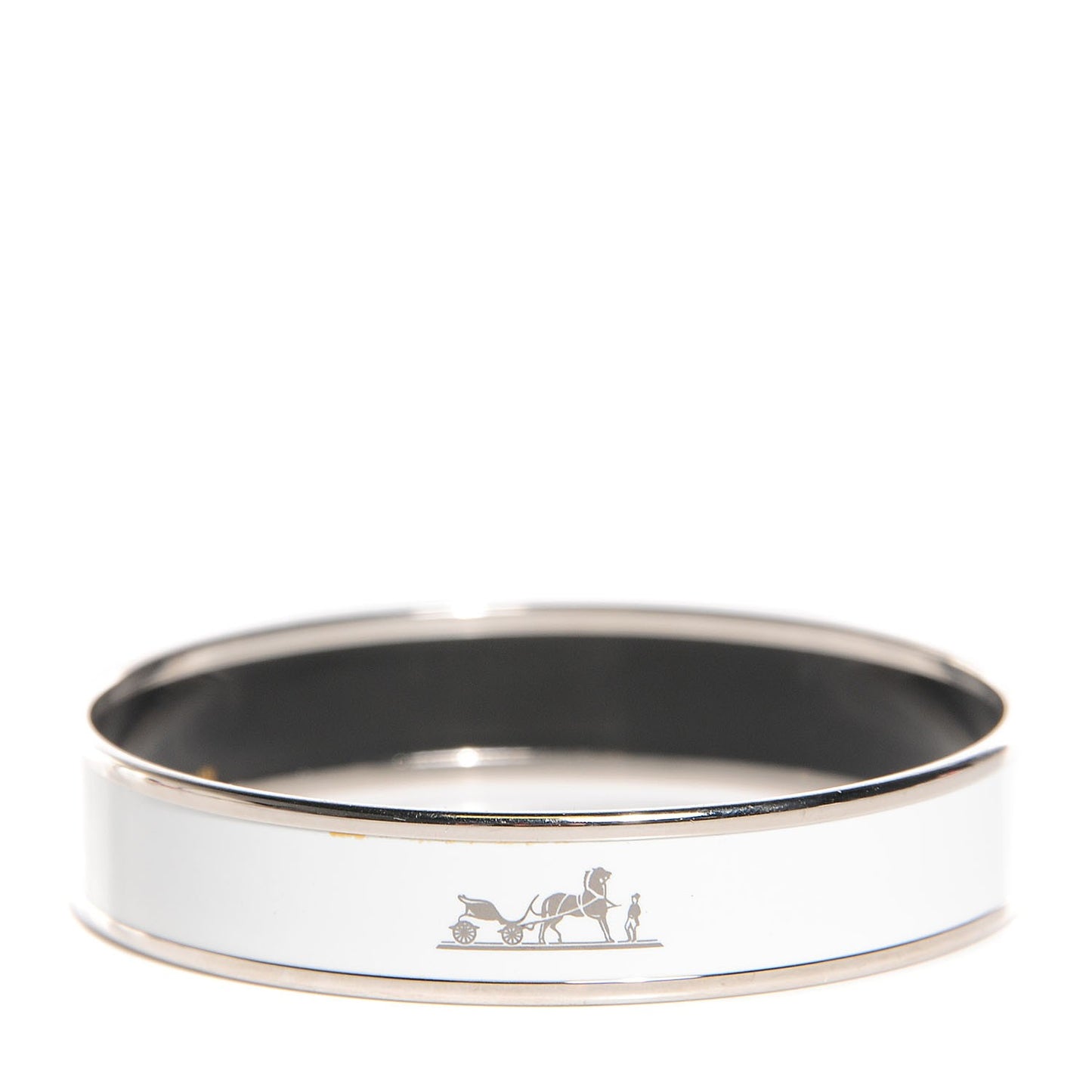 Enamel Printed Caleche Medium Bracelet 70 White