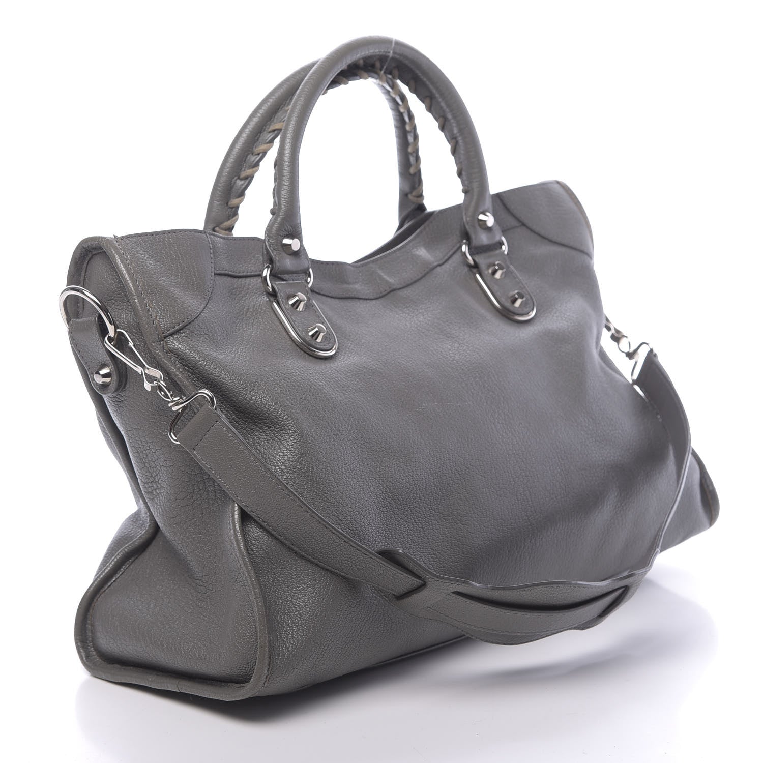 Balenciaga Chevre Silver Metallic Edge City Gris Acier 3 of 10