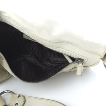 Christian Dior Calfskin Gaucho Double Saddle Bag Ivory 4 of 11