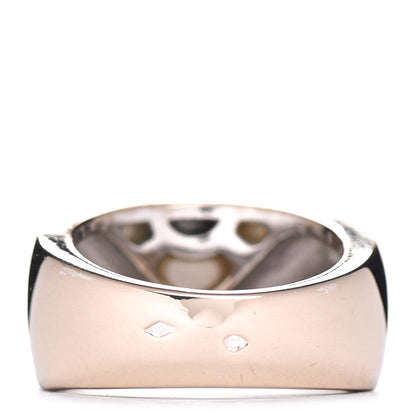 Van Cleef & Arpels 18K White Gold Mother of Pearl Marqueterie Ring 53 6.5 4 of 5