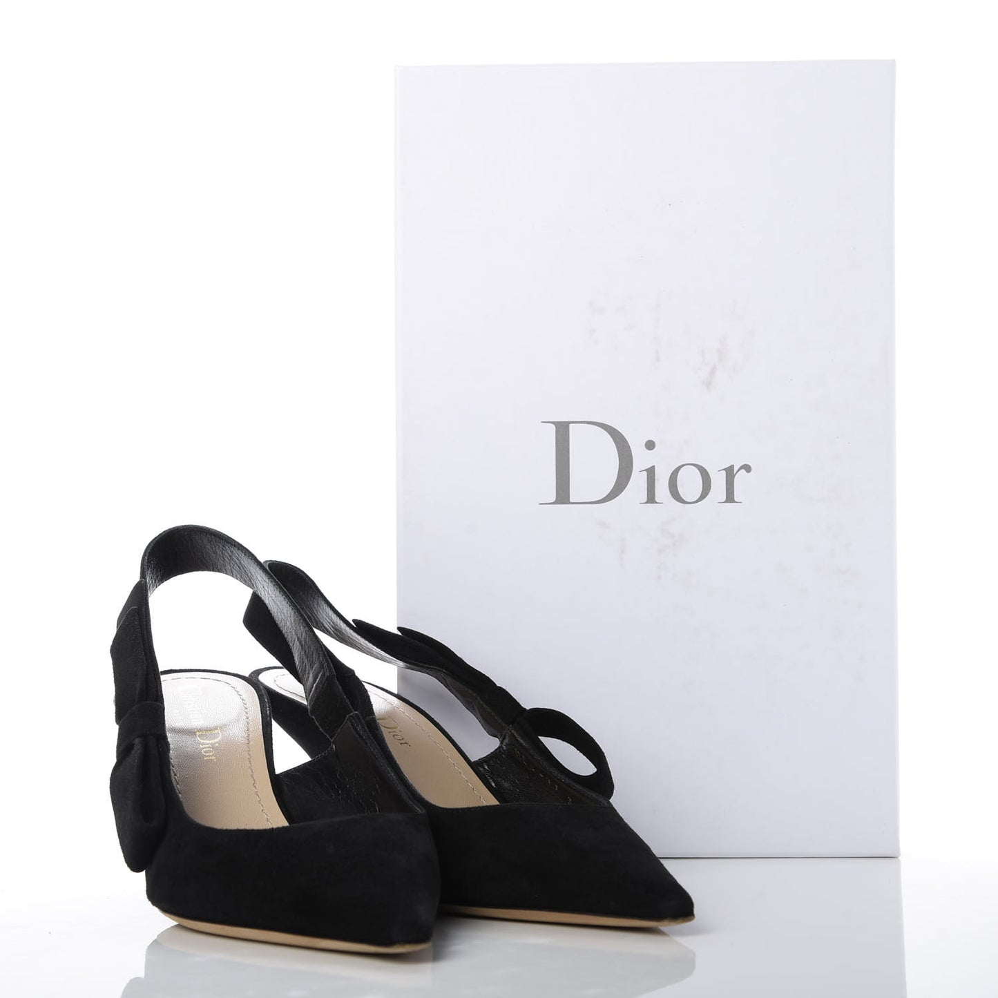 Suede Sweet D Sling-Back Ballet Pumps 37 Black