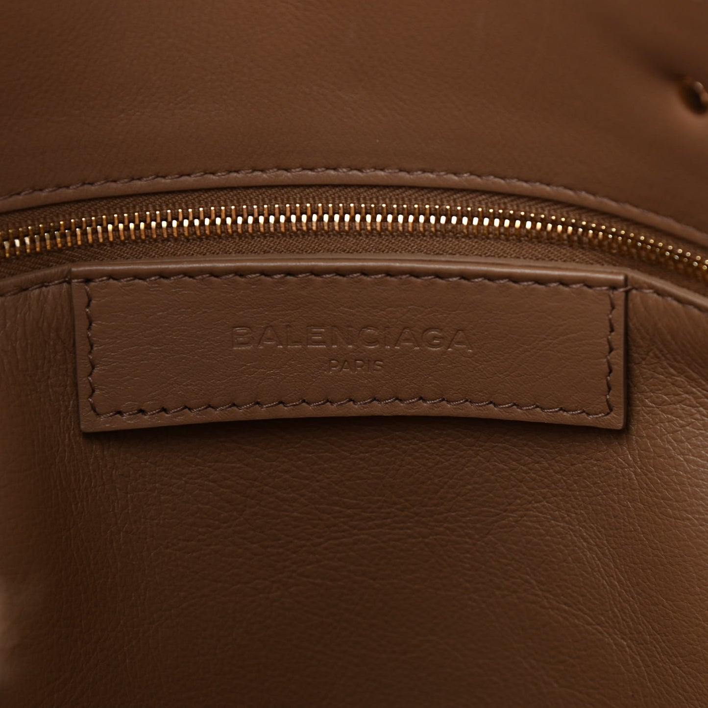 Shearling Papier B4 Zip Around Tote Marron