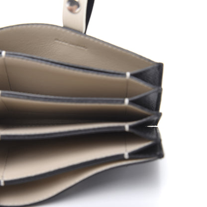 Celine Grained Shiny Calfskin Accordion Card Holder Black Chalk 5 of 8
