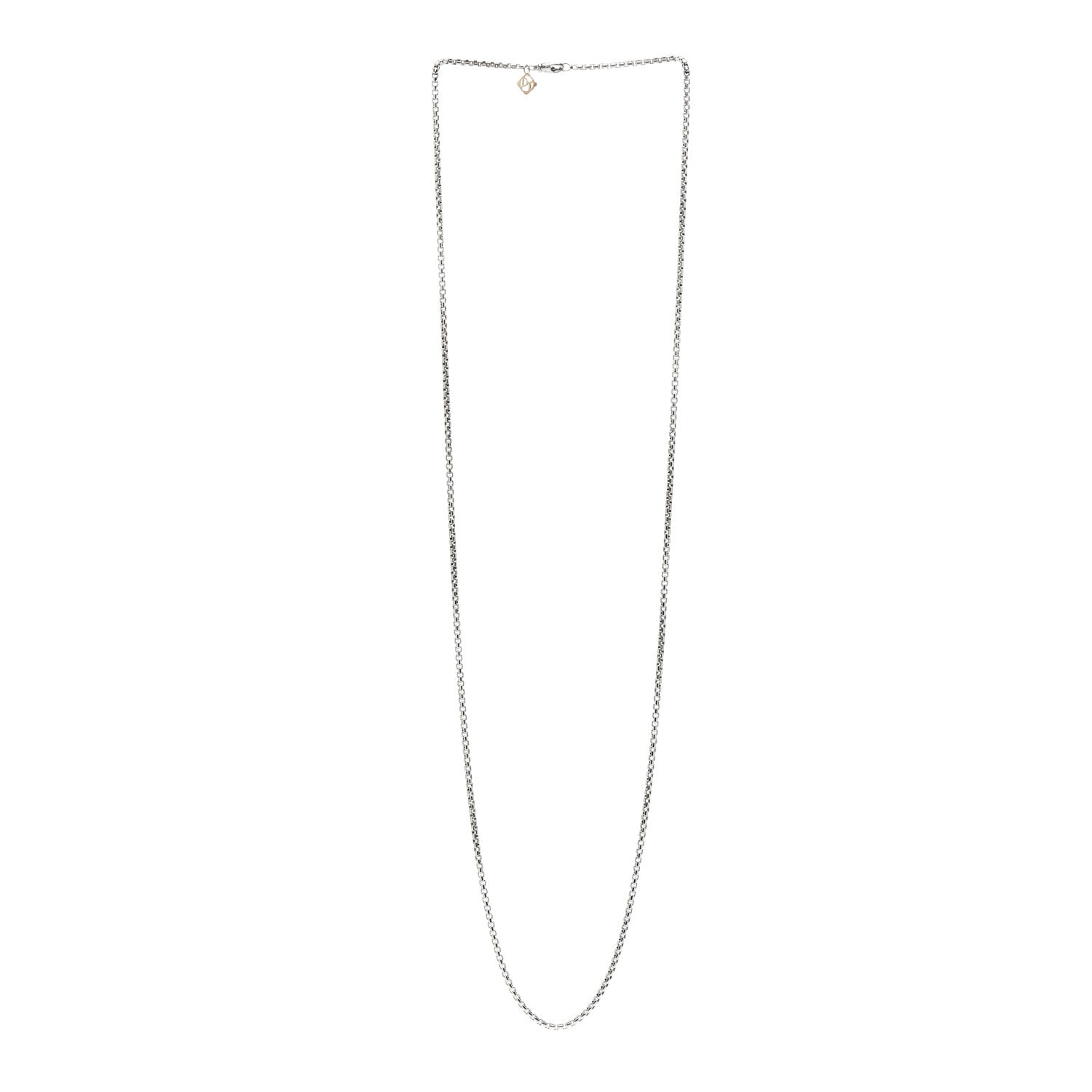 David Yurman Sterling Silver 14K Yellow Gold 2.7mm Box Chain Necklace 32" 2 of 3