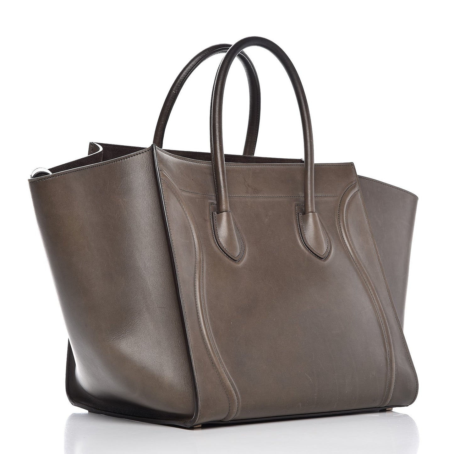 Natural Calfskin Medium Phantom Luggage Grey