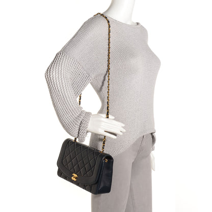 Chanel Lambskin Medium Single Flap Navy 2 of 8