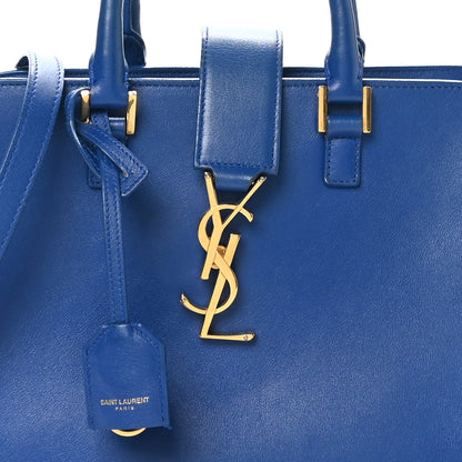 Saint Laurent Calfskin Monogram Baby Cabas Blue 7 of 11