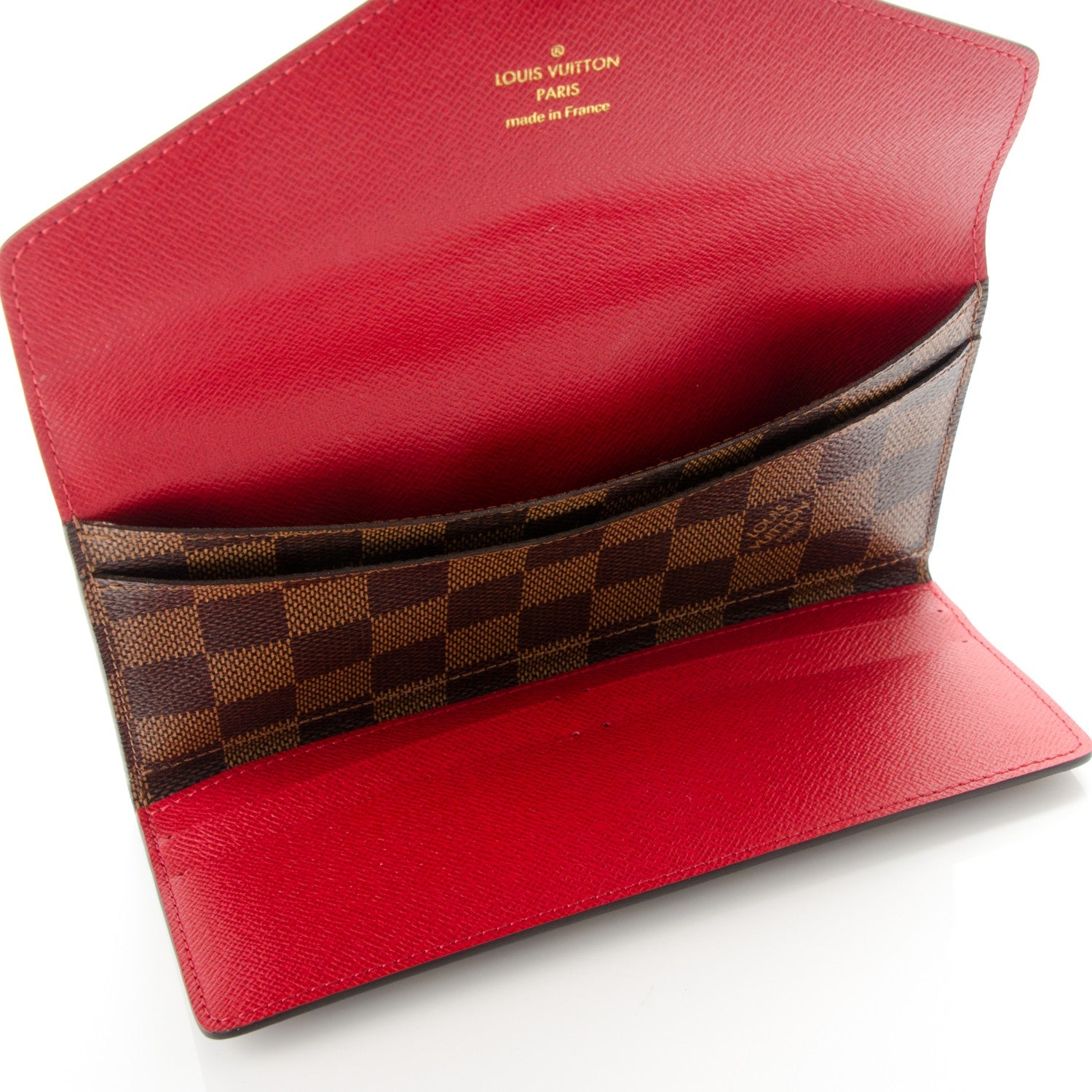 Louis Vuitton Damier Ebene Josephine Wallet Red 5 of 7