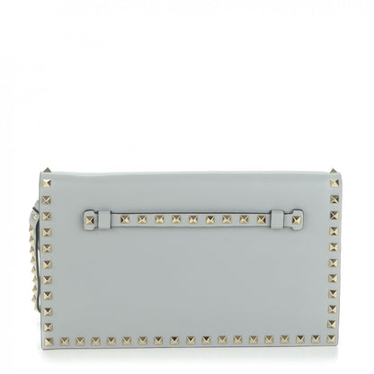 Valentino Garavani Nappa Rockstud Wristlet Clutch Pastel Grey 1 of 7