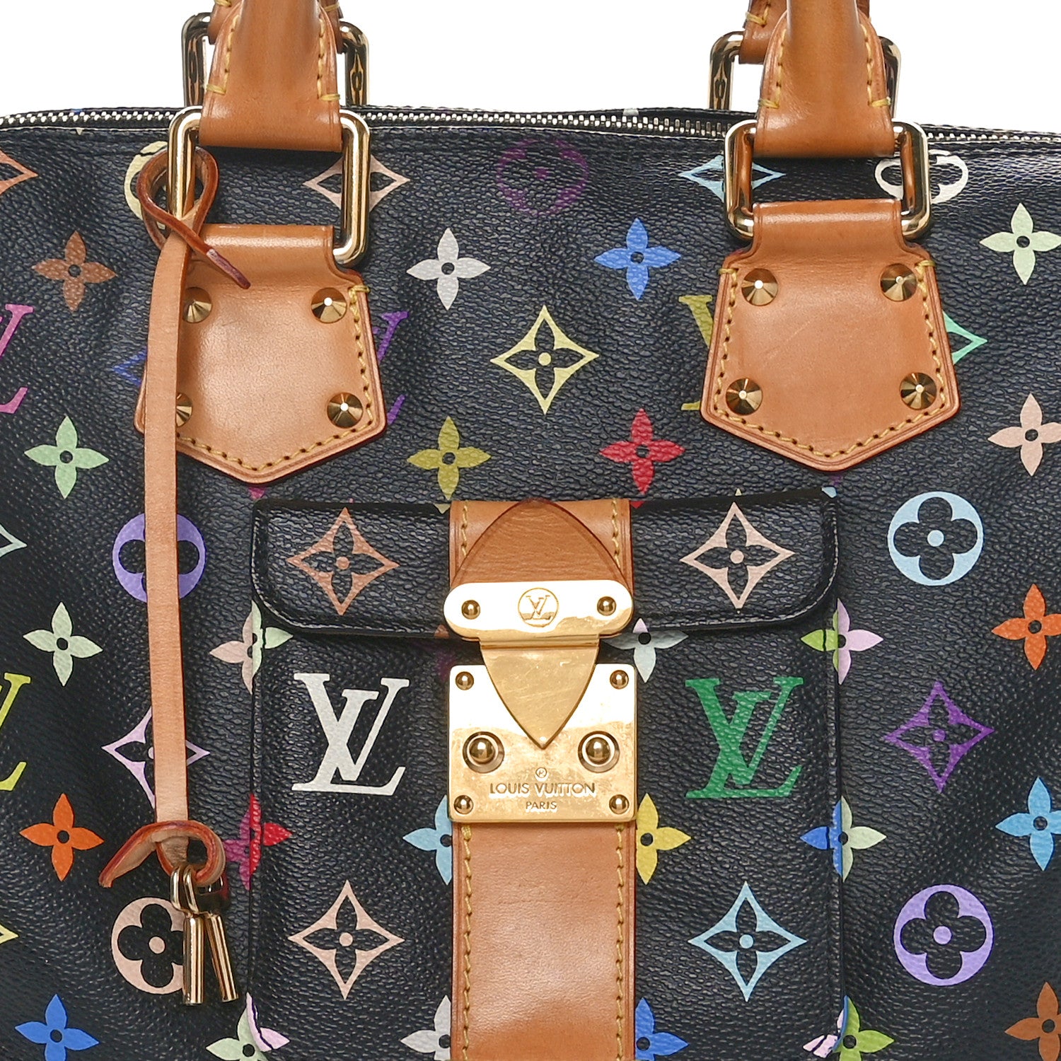 Louis Vuitton Monogram Multicolor Speedy 30 Black 7 of 9