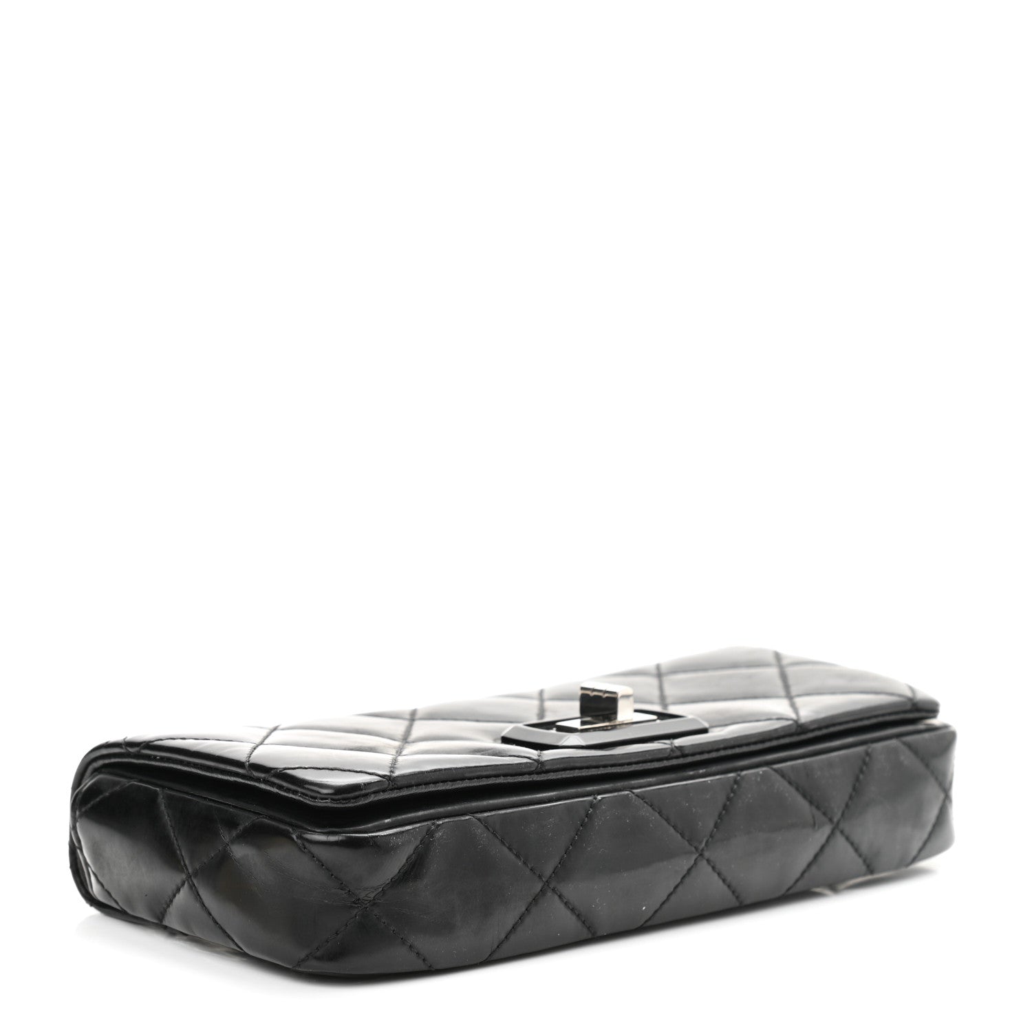 Chanel Patent Quilted Mademoiselle East West Flap Black 3 of 15