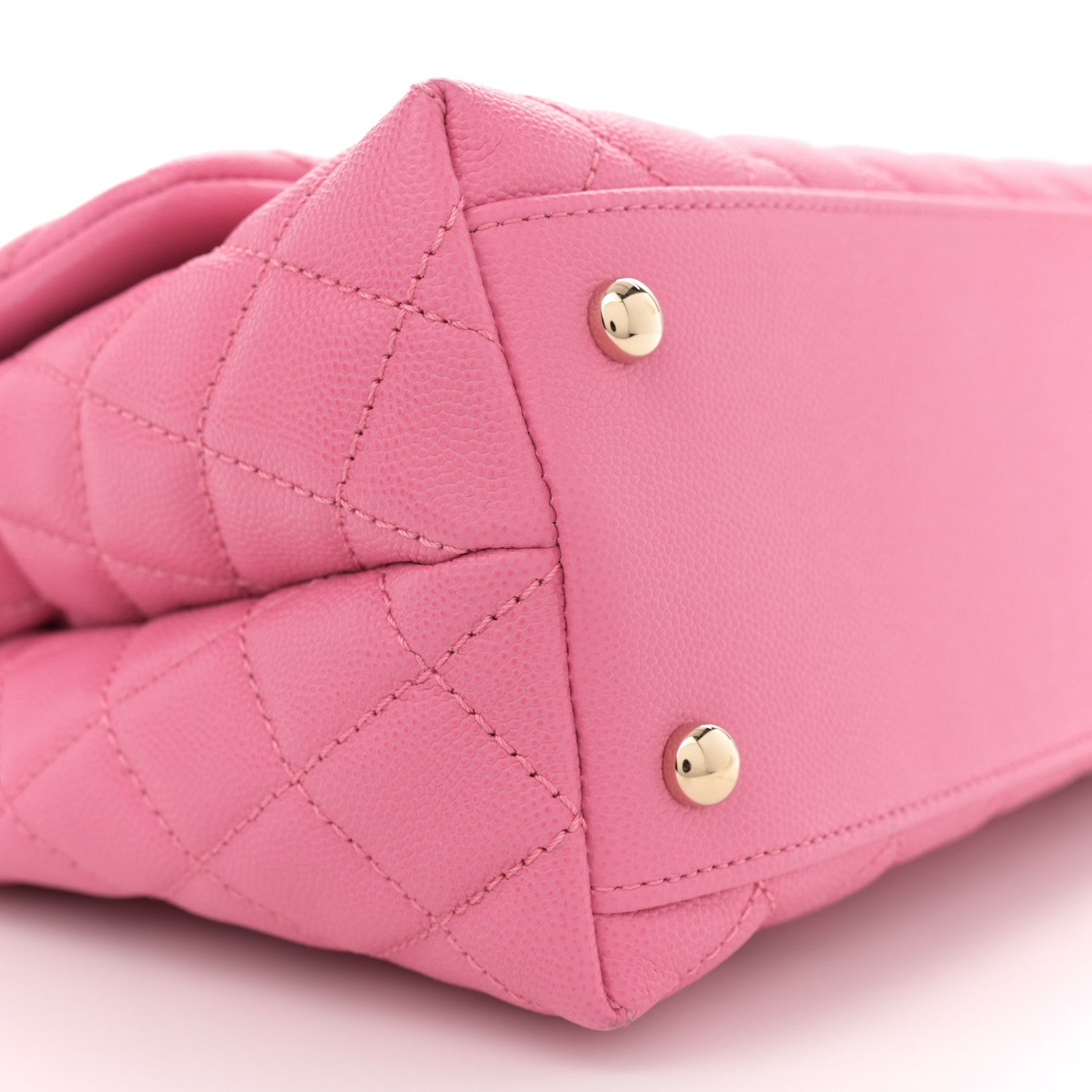 Chanel Caviar Lizard Embossed Quilted Small Coco Handle Flap Pink 9 of 10
