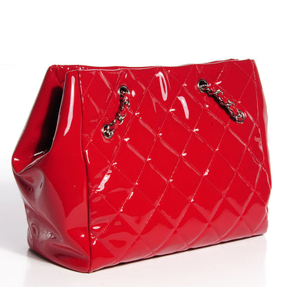 Chanel Patent Large Cells Tote Red 3 of 7