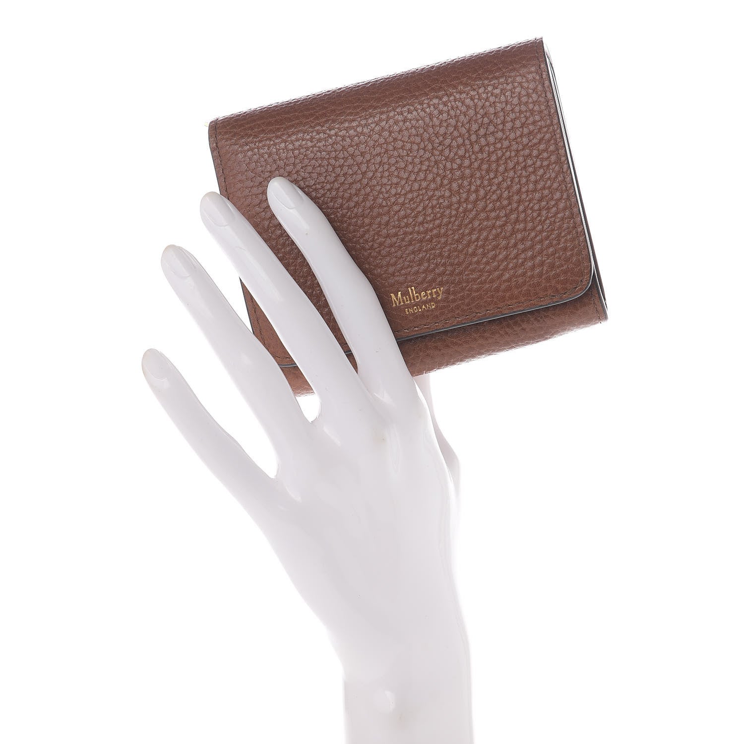 Mulberry Small Classic Grain Small Continental French Purse Wallet Oak 2 of 11