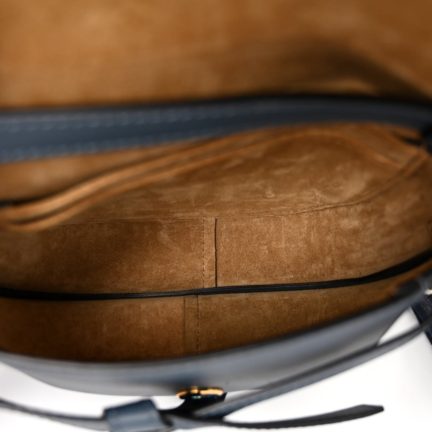 Calfskin Jacquard Mini Gate Dual Bag Onyx Blue