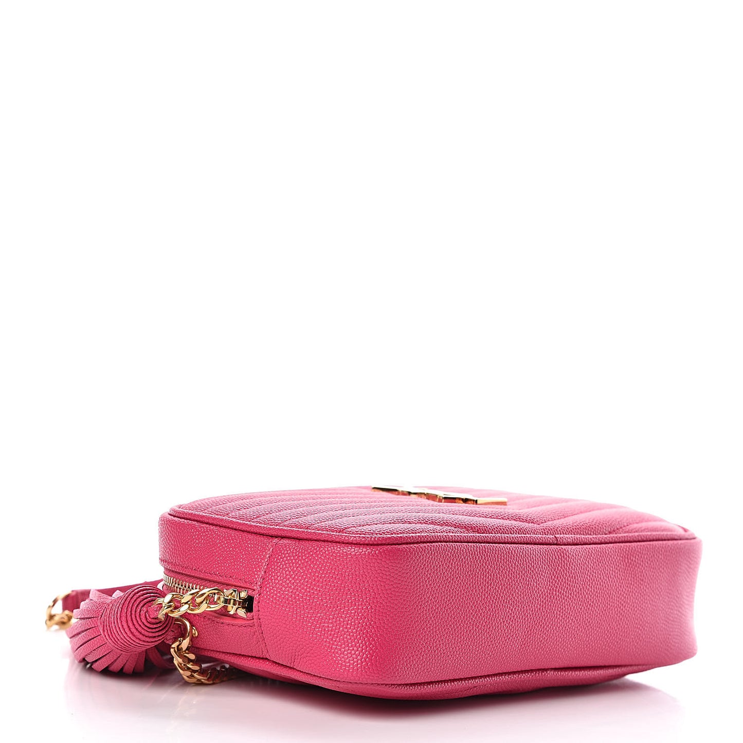 Grain De Poudre Matelasse Monogram Mini Lou Camera Bag Fuchsia