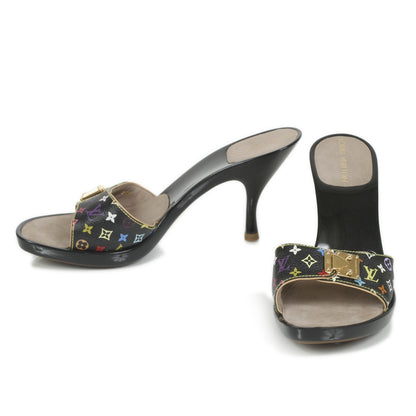 Louis Vuitton Monogram Multicolor Heels 38.5 Black 1 of 10