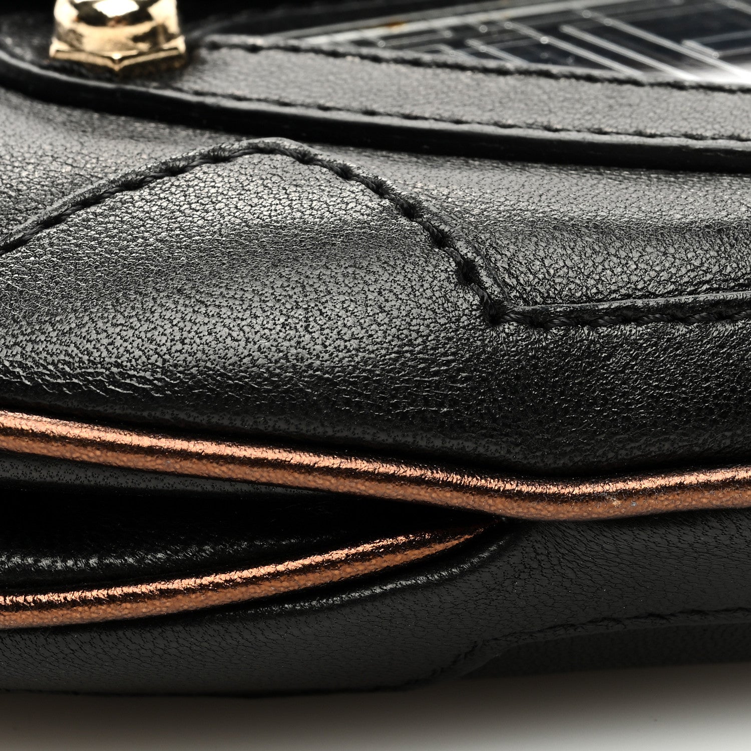 Fendi Zucca Vanity Mirror Clutch Black 8 of 10