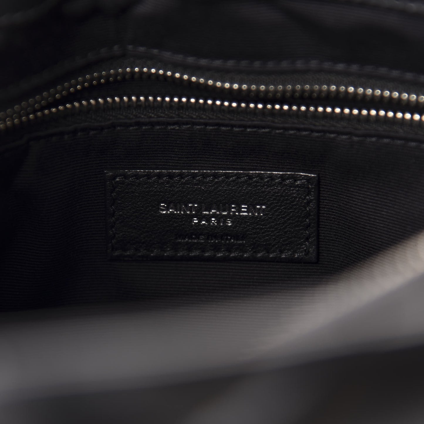 Calfskin Y Quilted Monogram Medium Loulou Chain Satchel Black
