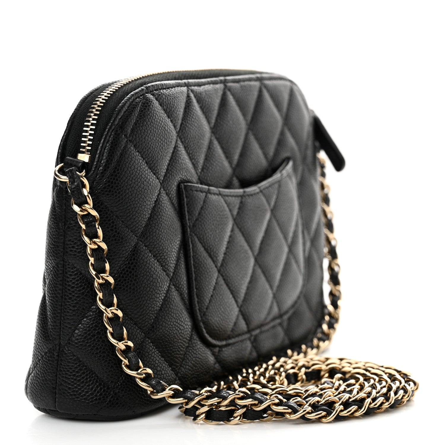 Chanel Caviar Quilted Classic Clutch With Chain Black 3 of 12