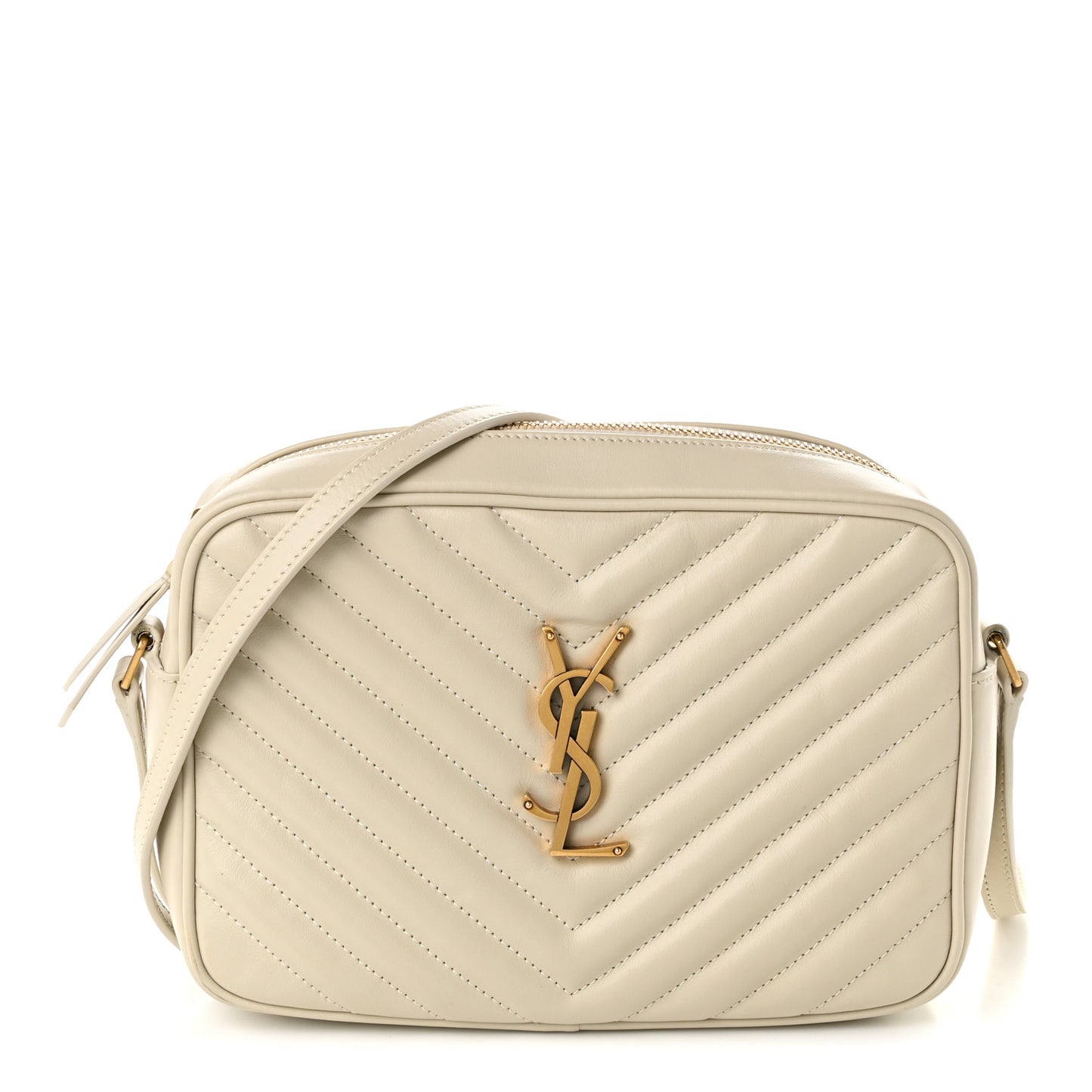 Calfskin Matelasse Monogram Lou Camera Bag Crema Soft