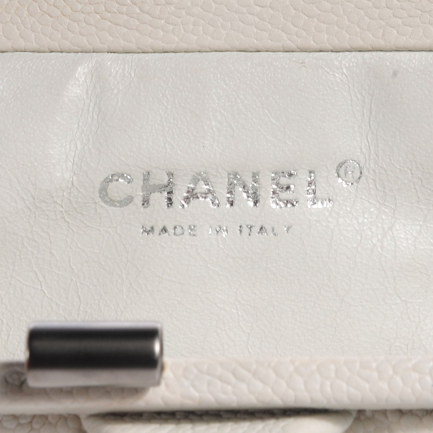Chanel Caviar Pleated Clutch Off White 6 of 8