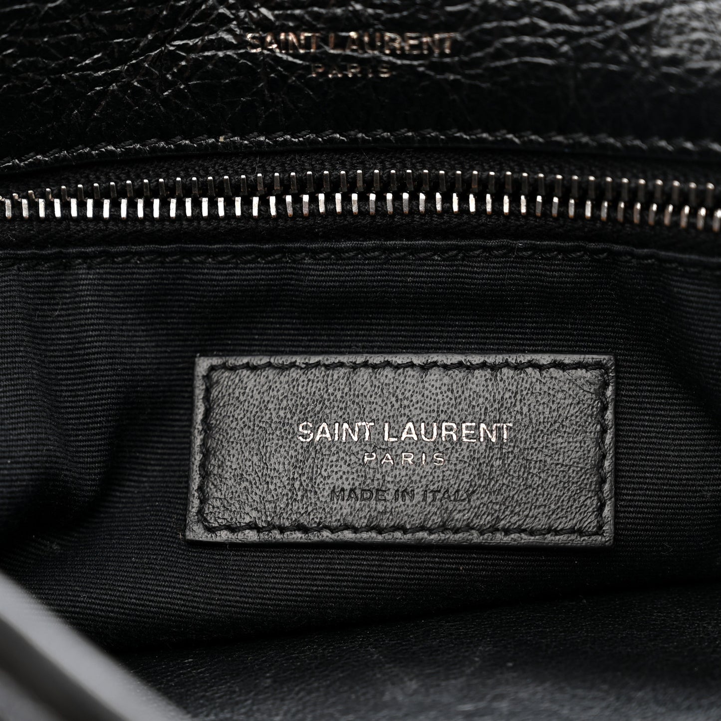 Crinkled Calfskin Matelasse Monogram Medium Niki Chain Satchel Black