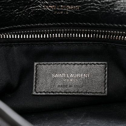 Saint Laurent Crinkled Calfskin Matelasse Monogram Medium Niki Chain Satchel Black 7 of 15