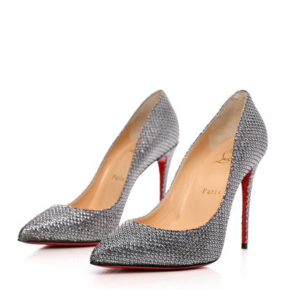 Christian Louboutin Glitter Diams Pigalle Follies 100 Pumps 38.5 Antic Silver 3 of 9