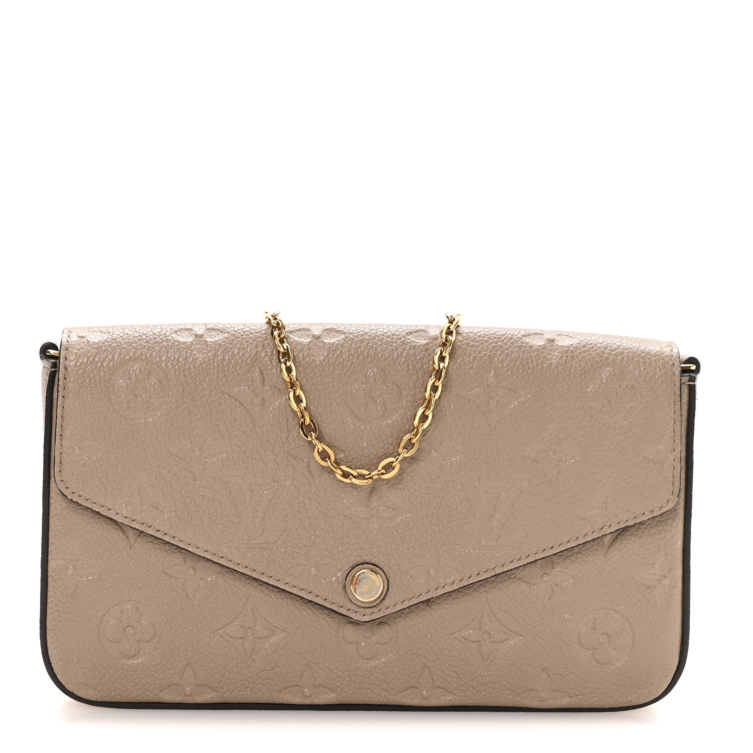 Louis Vuitton Empreinte Pochette Felicie Chain Wallet Tourterelle 1 of 10