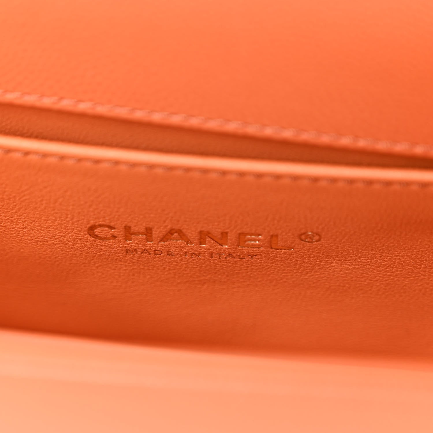 Chanel Caviar Quilted Small Boy Flap Orange 6 of 10