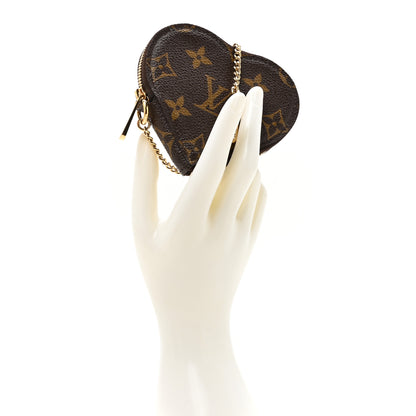 Louis Vuitton Monogram Leopard Coeur Heart Coin Purse Blanc Corail 2 of 7