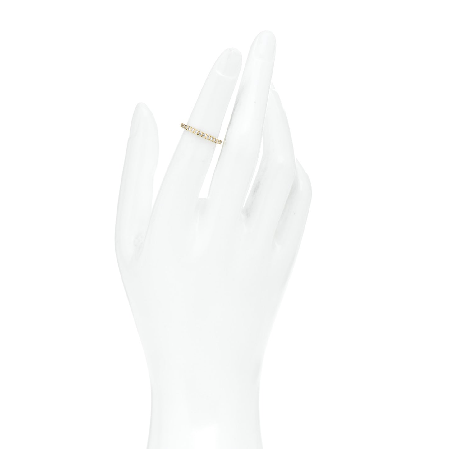 18K Yellow Gold Diamond Novo Half Circle Band Ring 48 4.5