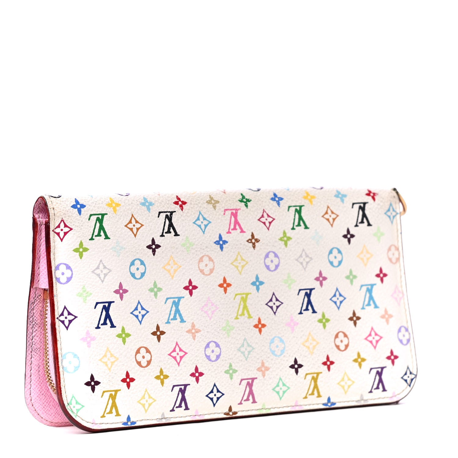 Louis Vuitton Monogram Multicolor Insolite Wallet White Litchi 2 of 4