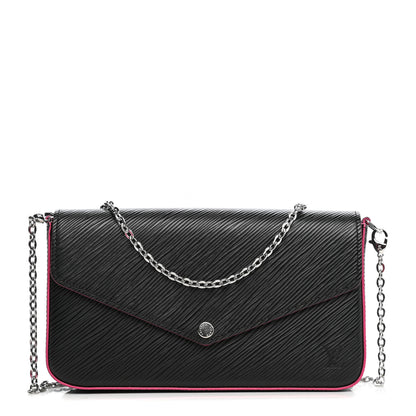 Louis Vuitton Epi Pochette Felicie Black Hot Pink 1 of 12