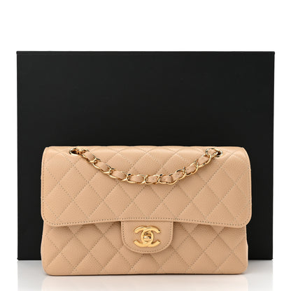 Chanel Caviar Quilted Small Double Flap Beige 11 of 11