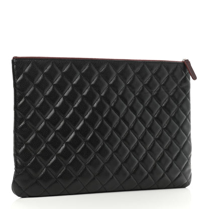 Chanel Caviar Quilted Large Cosmetic Case Black 3 of 7