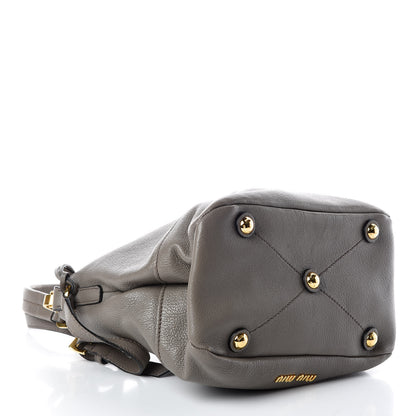 Miu Miu Goatskin Madras Secchiello Bucket Argilla 5 of 9