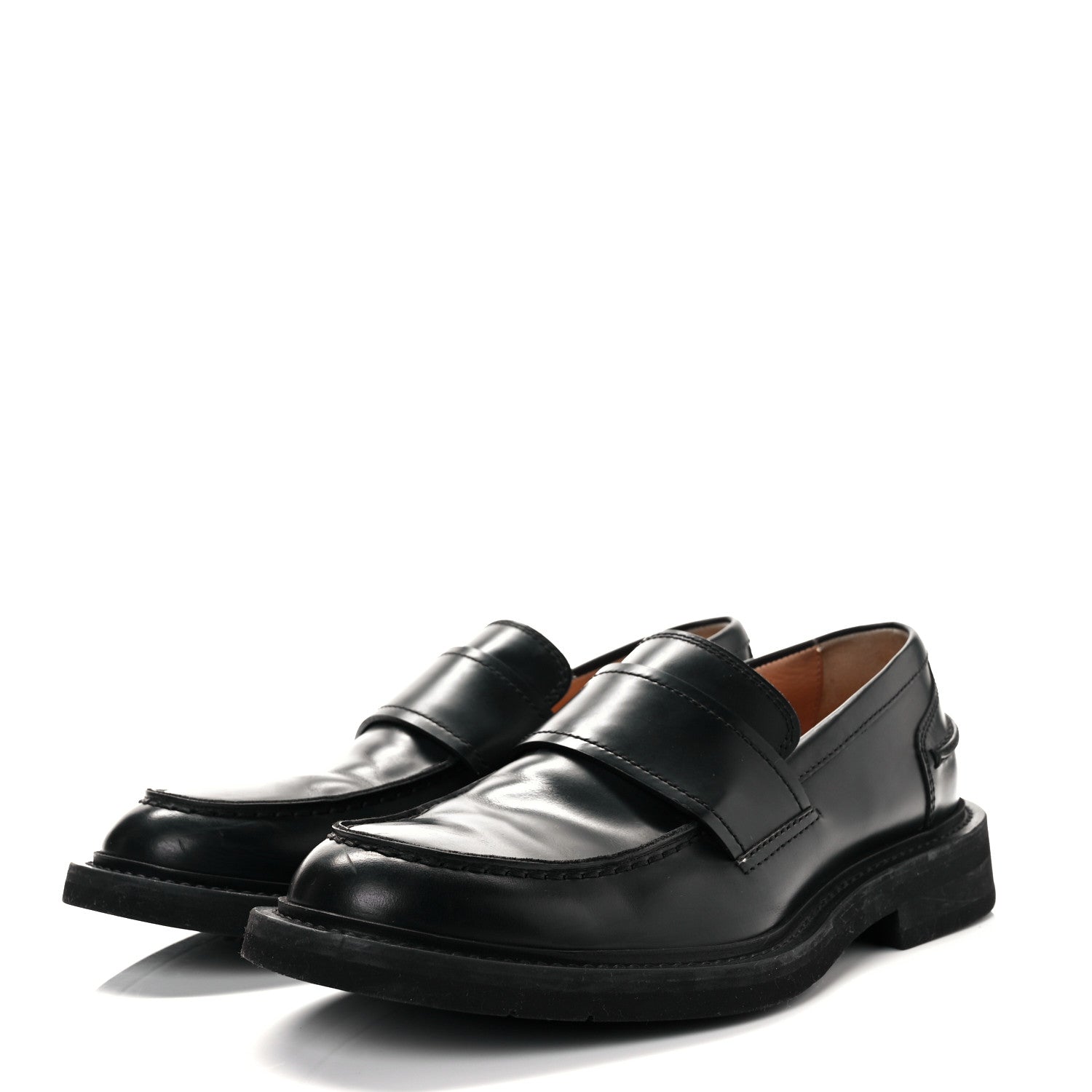 Bottega Veneta Brushed Calfskin Mens Loafers 41 Black 3 of 9