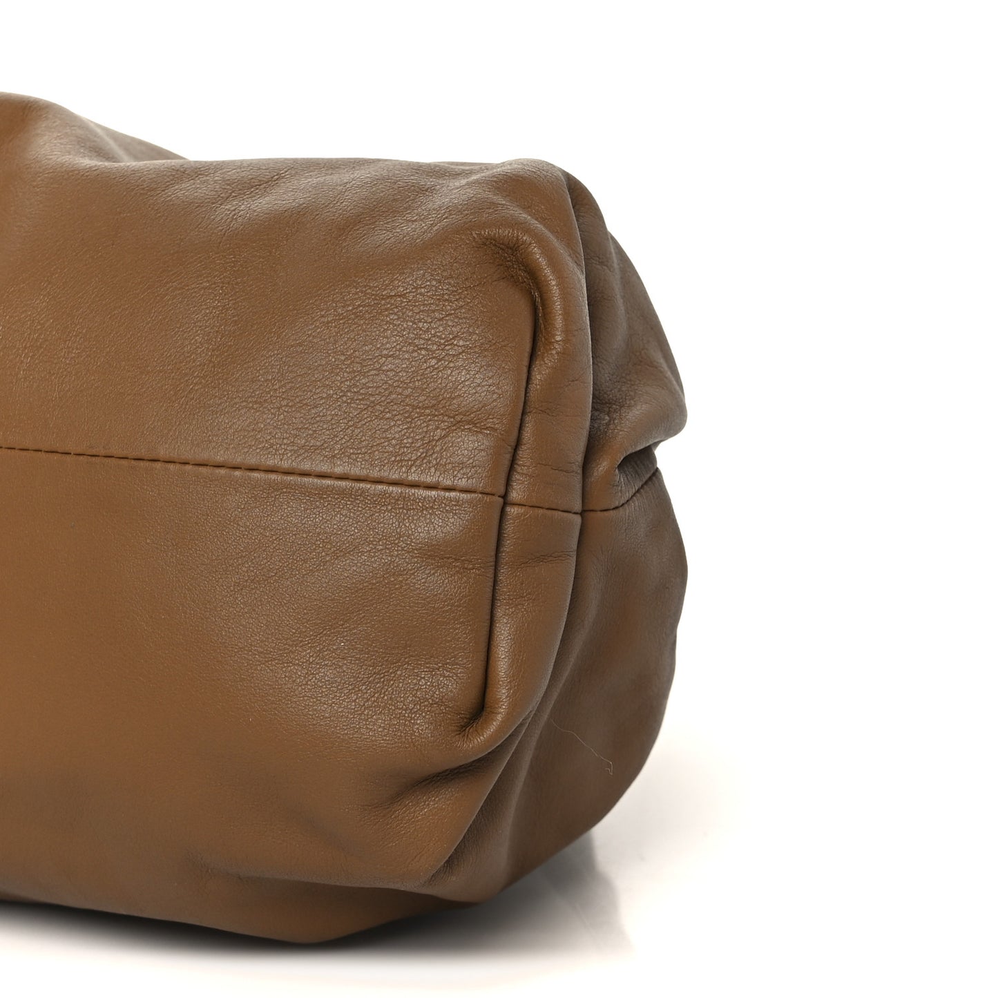 Smooth Butter Calf The Pouch Oversized Clutch Cammello