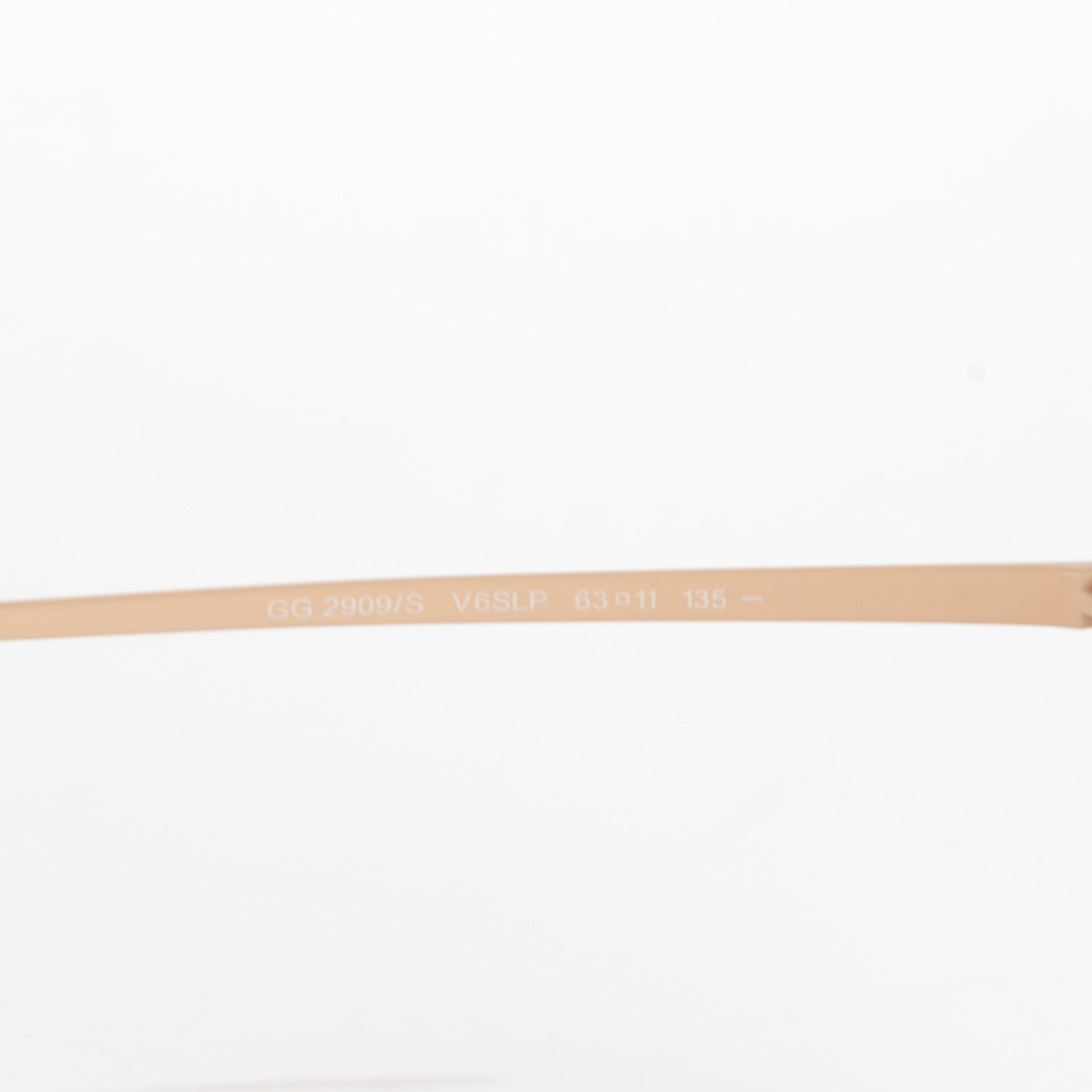 Gucci Oval Frame Aviator Sunglasses 2909/S Powder Beige 4 of 5