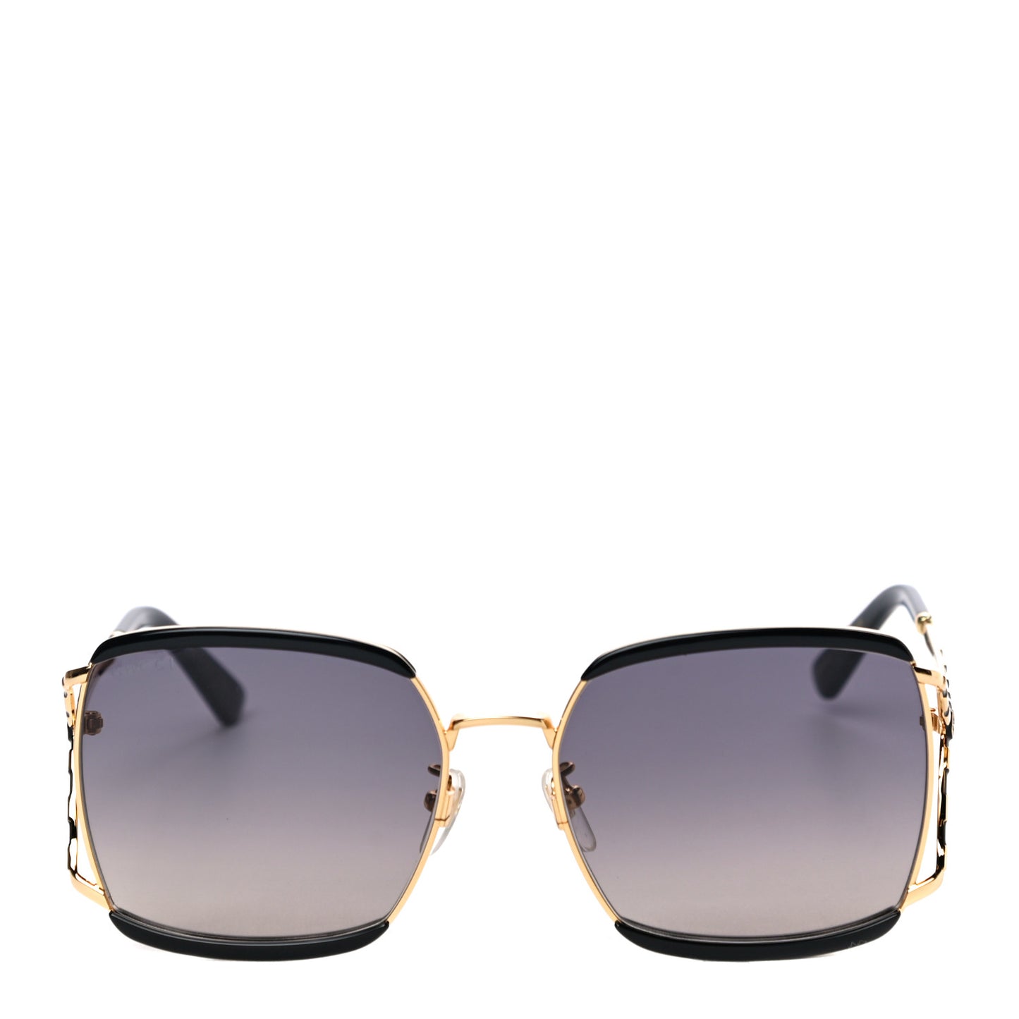 Metal Square Frame GG0593SK Sunglasses Gold Black