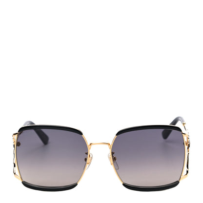 Gucci Metal Square Frame GG0593SK Sunglasses Gold Black 4 of 8