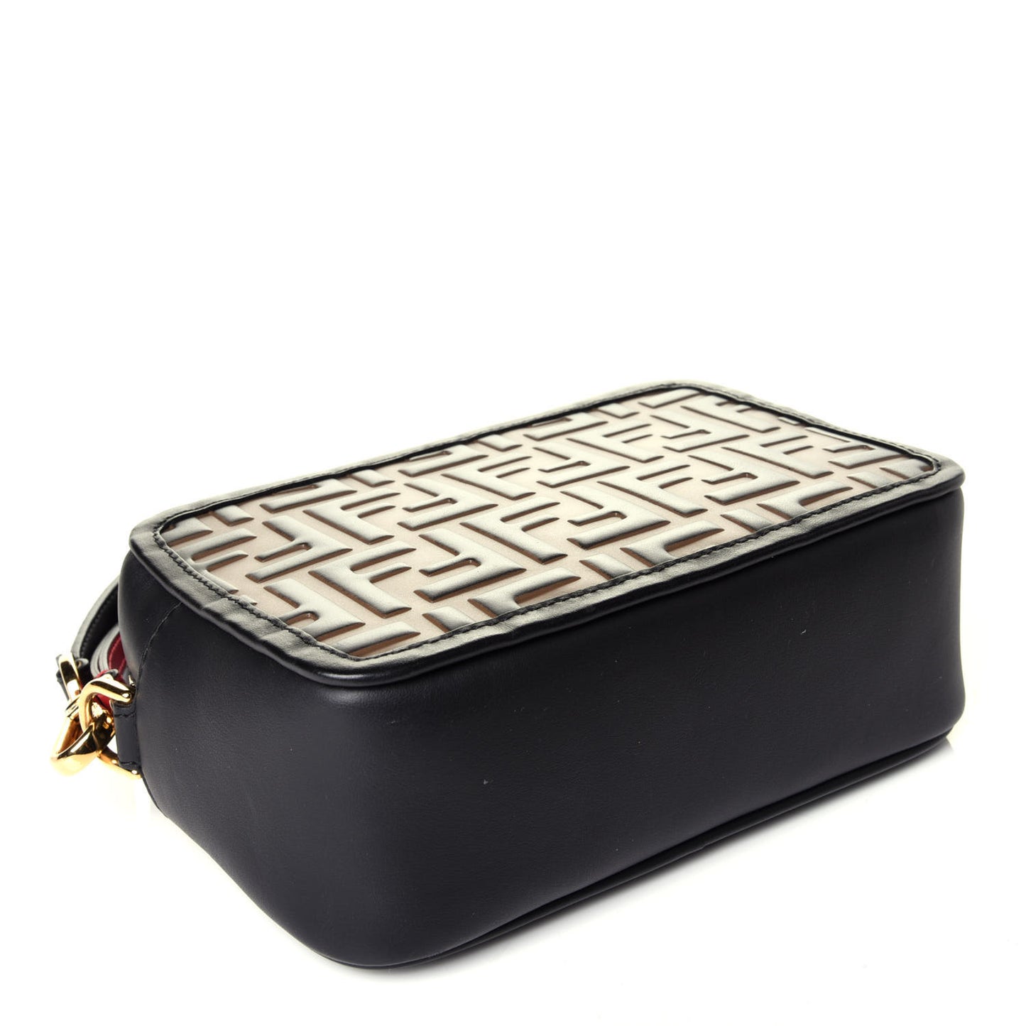 Vitello Century Bi-Color FF 1974 Embossed Mini Camera Case Maya Black